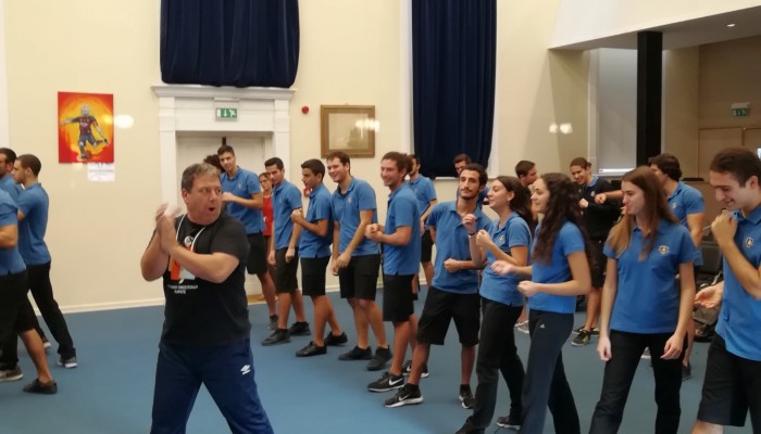 Year 7 PSHCE students get to grips with self-defense under the guidance of top martial arts expert.